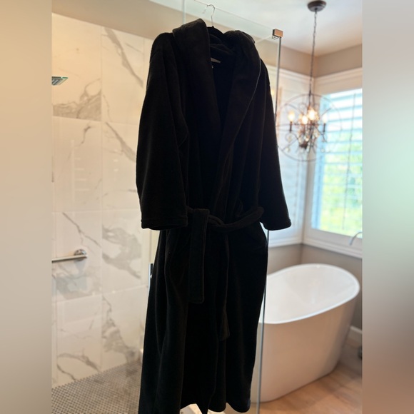 Alexander del Rossa Black Bathrobe - Picture 1 of 4